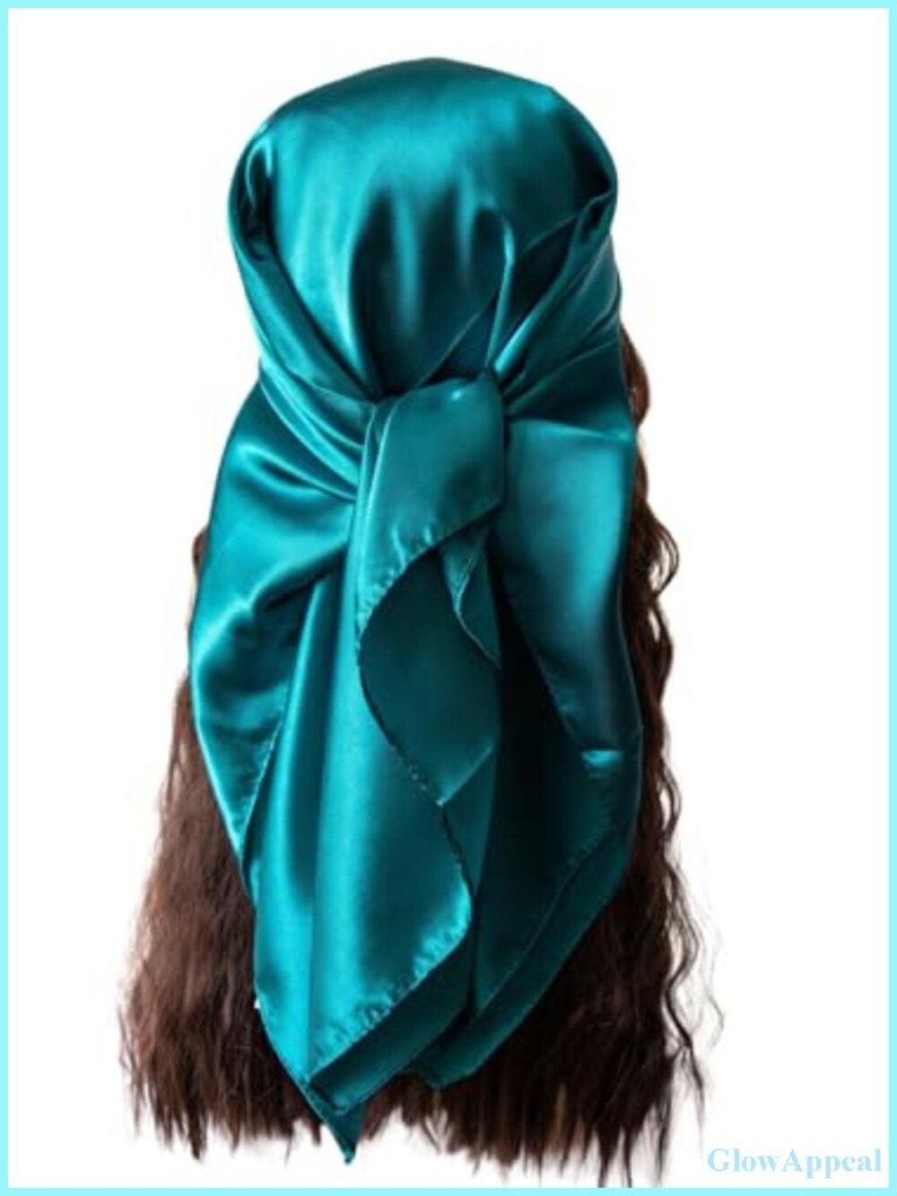 Women's Satin Head Scarf, 35x35 in Silk Feel Square Hair Wrap